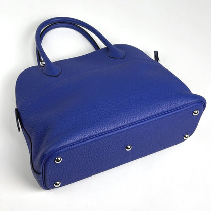 Hermes Bolide 31 2-Way Handbag Taurillon Clemence Blue Electric — view 2