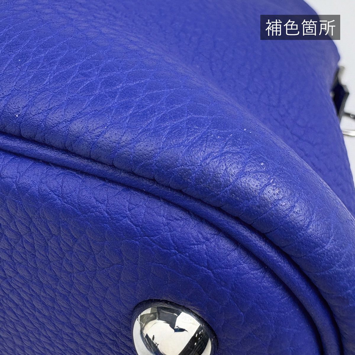 Hermes Bolide 31 2-Way Handbag Taurillon Clemence Blue Electric — view 5
