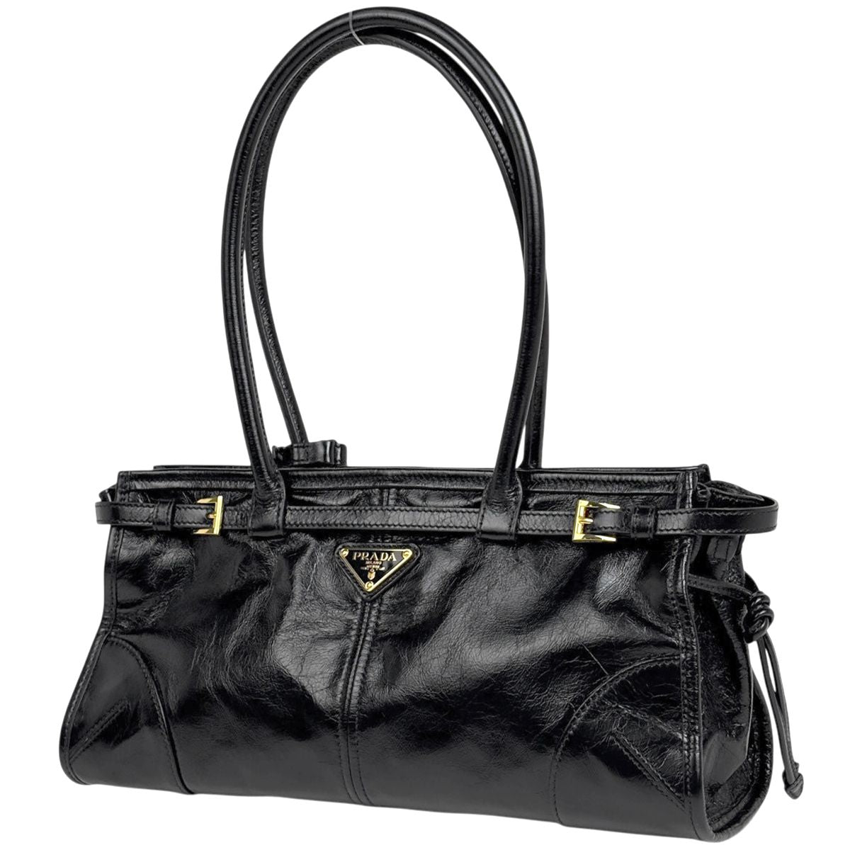 Prada Handbag 2-Way Leather Nero