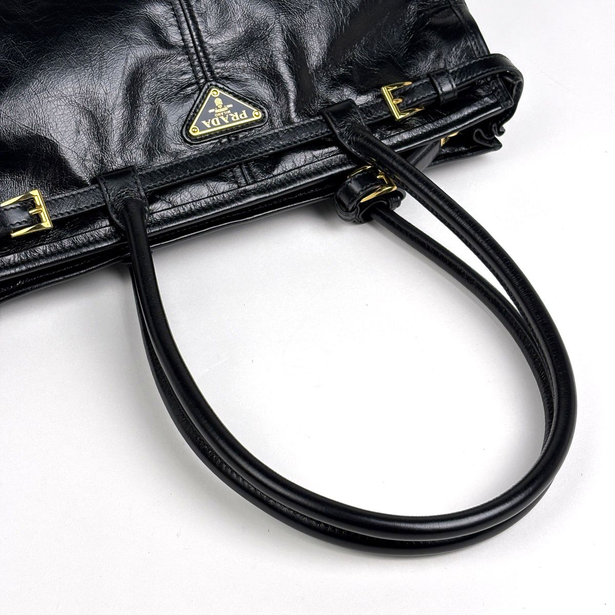 Prada Handbag 2-Way Leather Nero — view 8