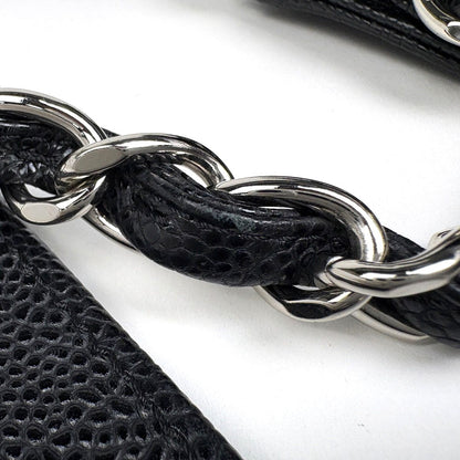 Chanel CC Logo Chain Tote Shoulder Bag Quilted Grand Shopping GST Caviar — view 5