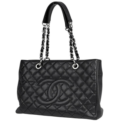 Chanel CC Logo Chain Tote Shoulder Bag Quilted Grand Shopping GST Caviar