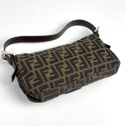 Fendi Zucca Pattern Mamma Baguette Shoulder Bag Canvas Brown — view 2