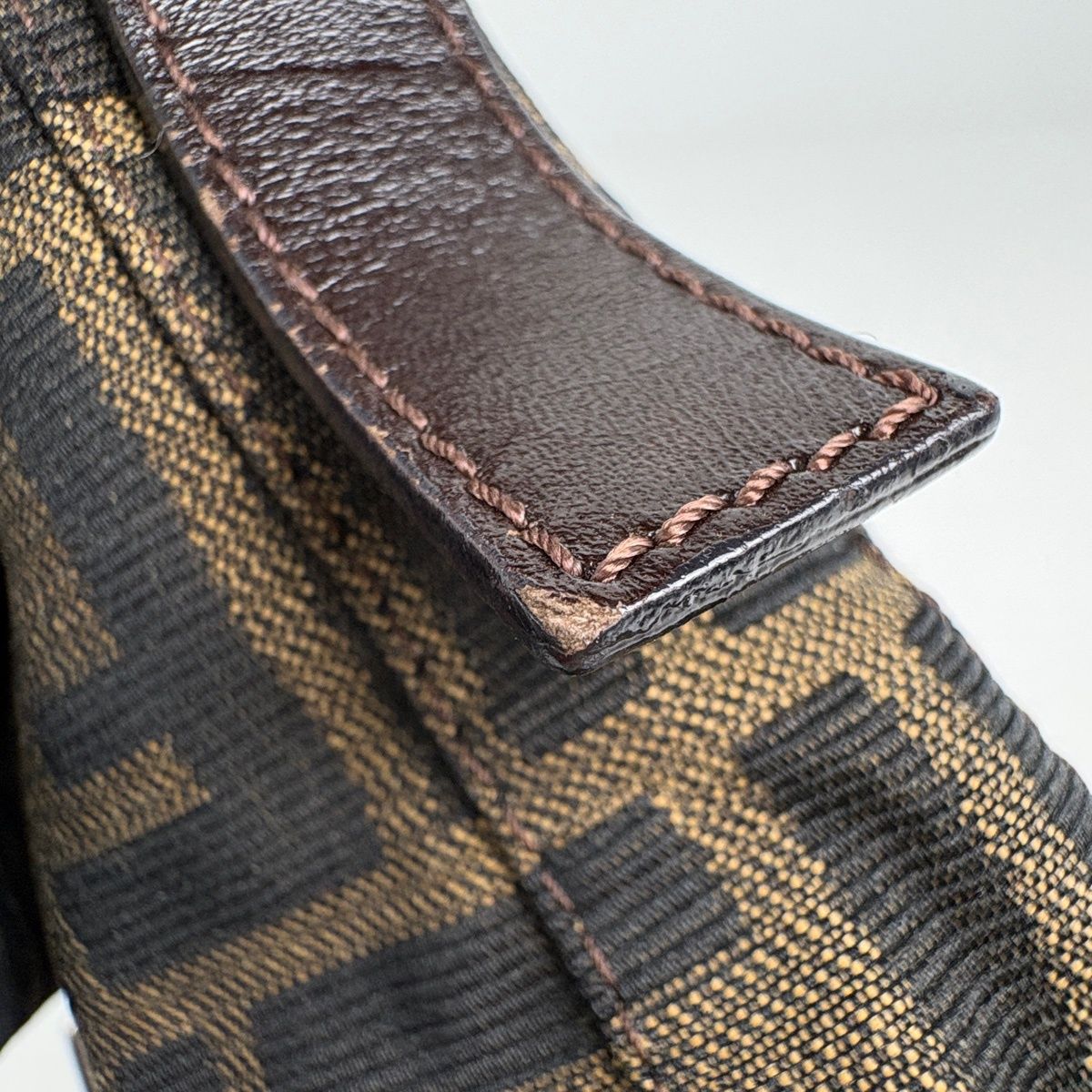 Fendi Zucca Pattern Mamma Baguette Shoulder Bag Canvas Brown — view 6