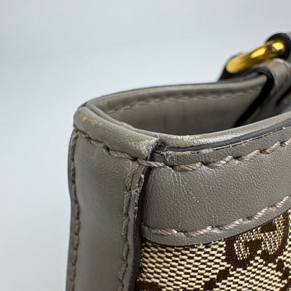 Gucci GG Pattern Tote Interlocking Studs Canvas Beige Gray — view 7