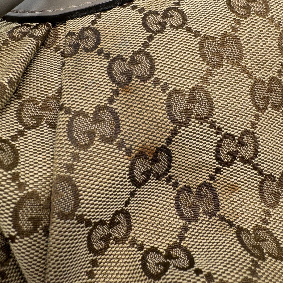 Gucci GG Pattern Tote Interlocking Studs Canvas Beige Gray — view 4