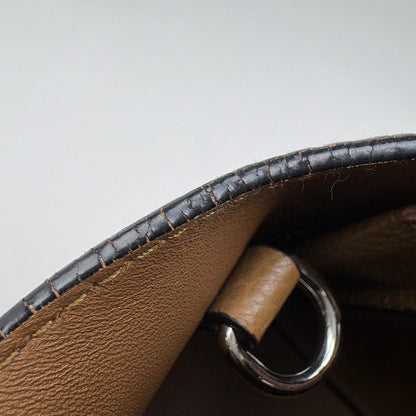 Prada Logo Handbag 2-Way Leather Brown — view 8