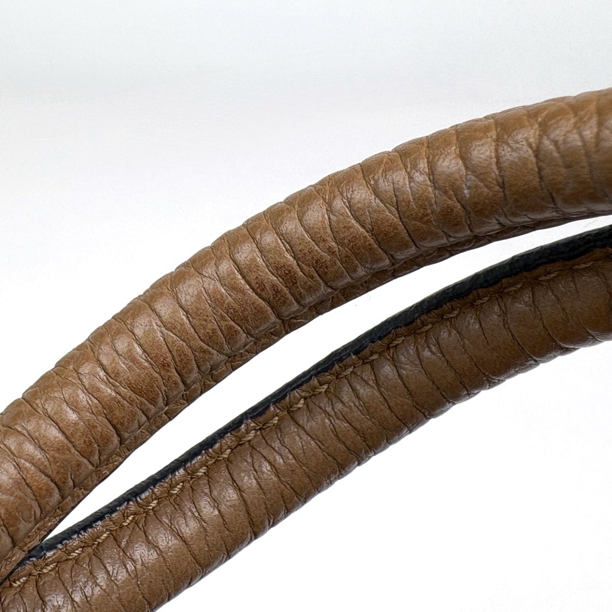 Prada Logo Handbag 2-Way Leather Brown — view 6