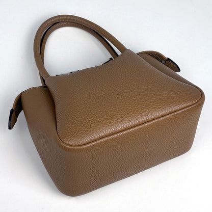 Prada Logo Handbag 2-Way Leather Brown — view 2