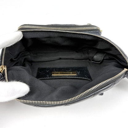 Chanel CC Logo Belt Bag Quilted Caviar Leather Black — view 9
