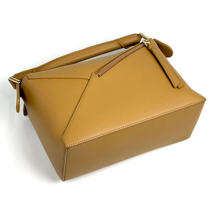 Loewe Puzzle Bag Small 2-Way Handbag Leather Yellow Beige — view 2