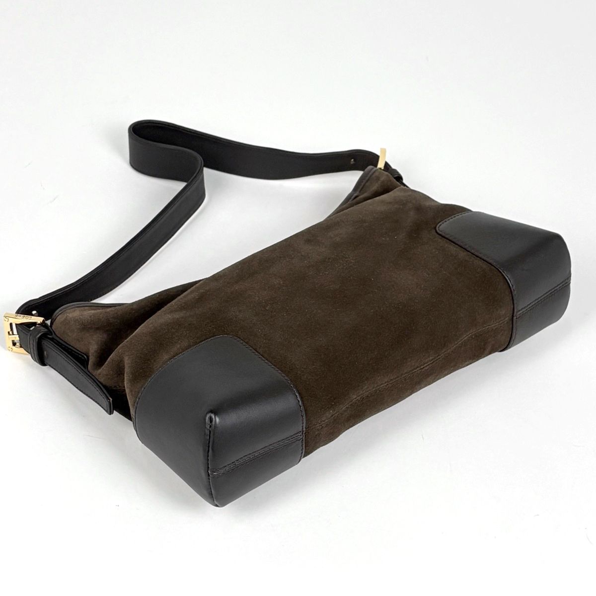 Loewe Anagram Shoulder Bag Suede Brown — view 2