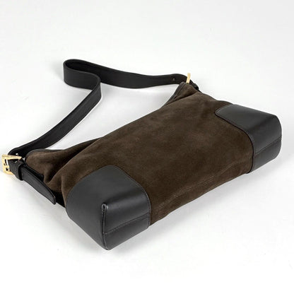 Loewe Anagram Shoulder Bag Suede Brown — view 2