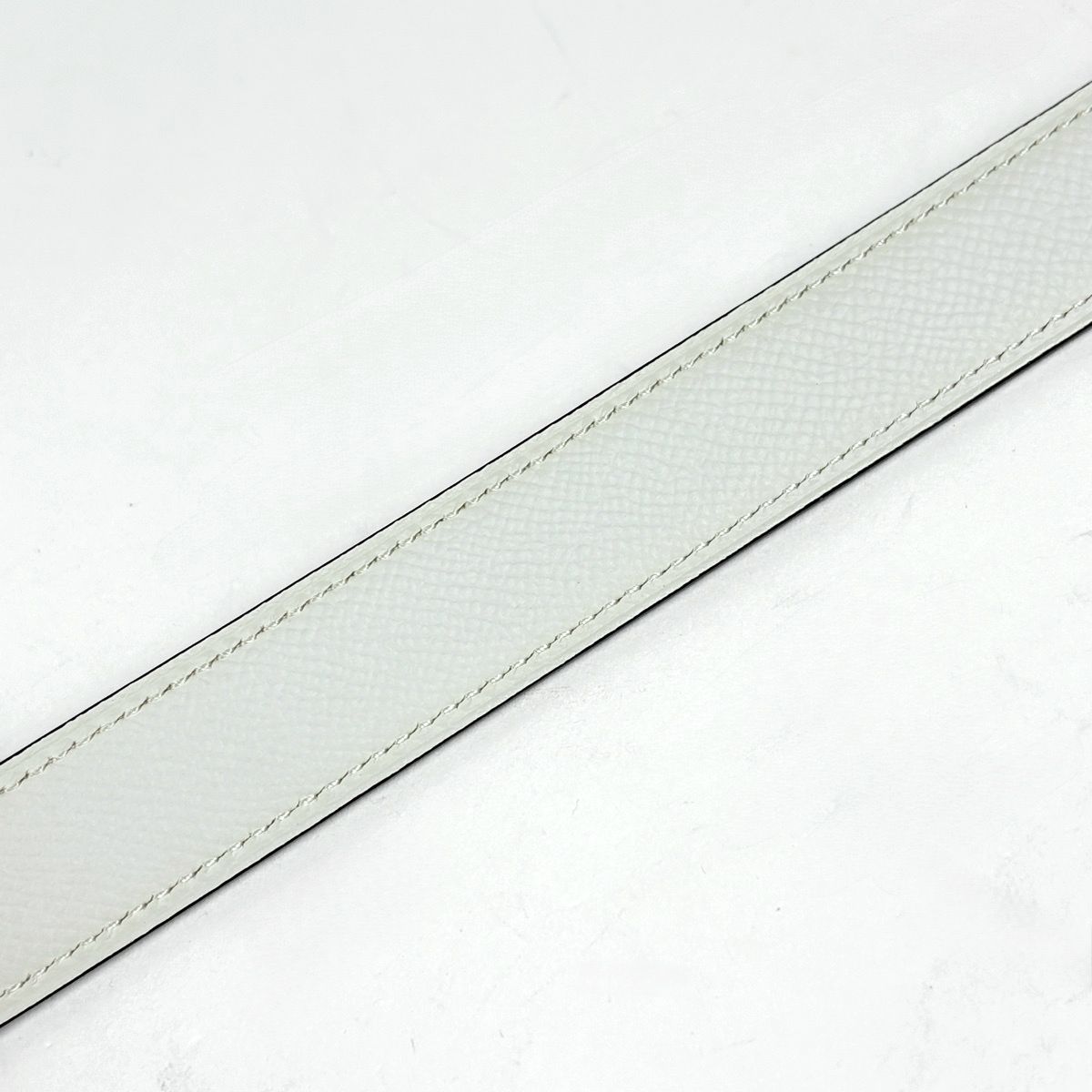 Hermes Constance Reversible Belt Leather Gray White — view 2