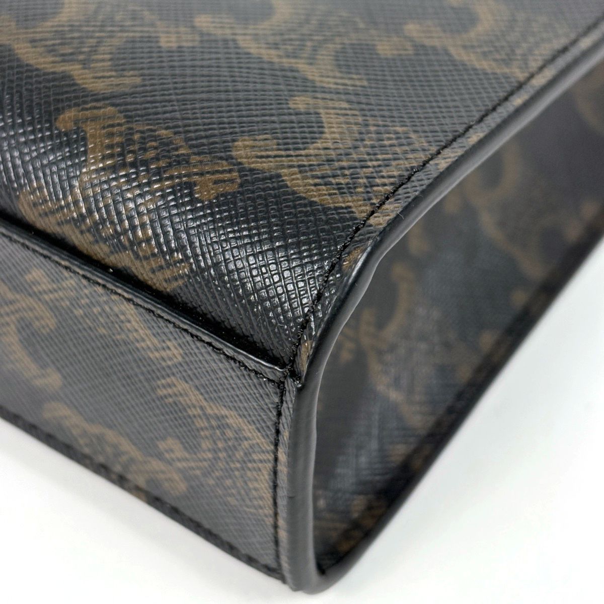 Celine Mini Vertical Cover Triomphe Black Brown Tote — view 3