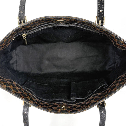 Celine Macadam Pattern Tote Brown Black — view 7