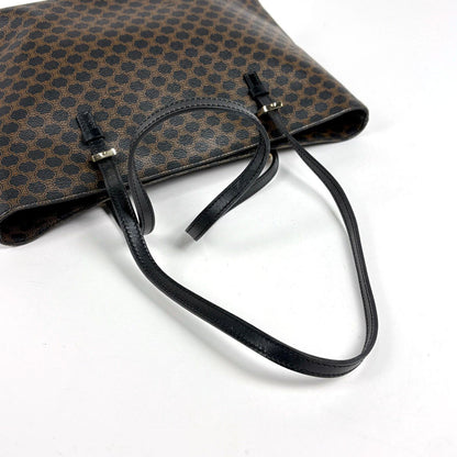 Celine Macadam Pattern Tote Brown Black — view 5