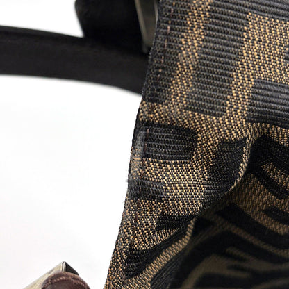 Fendi Zucca Pattern Shoulder Bag Mamma Baguette Canvas Brown — view 7