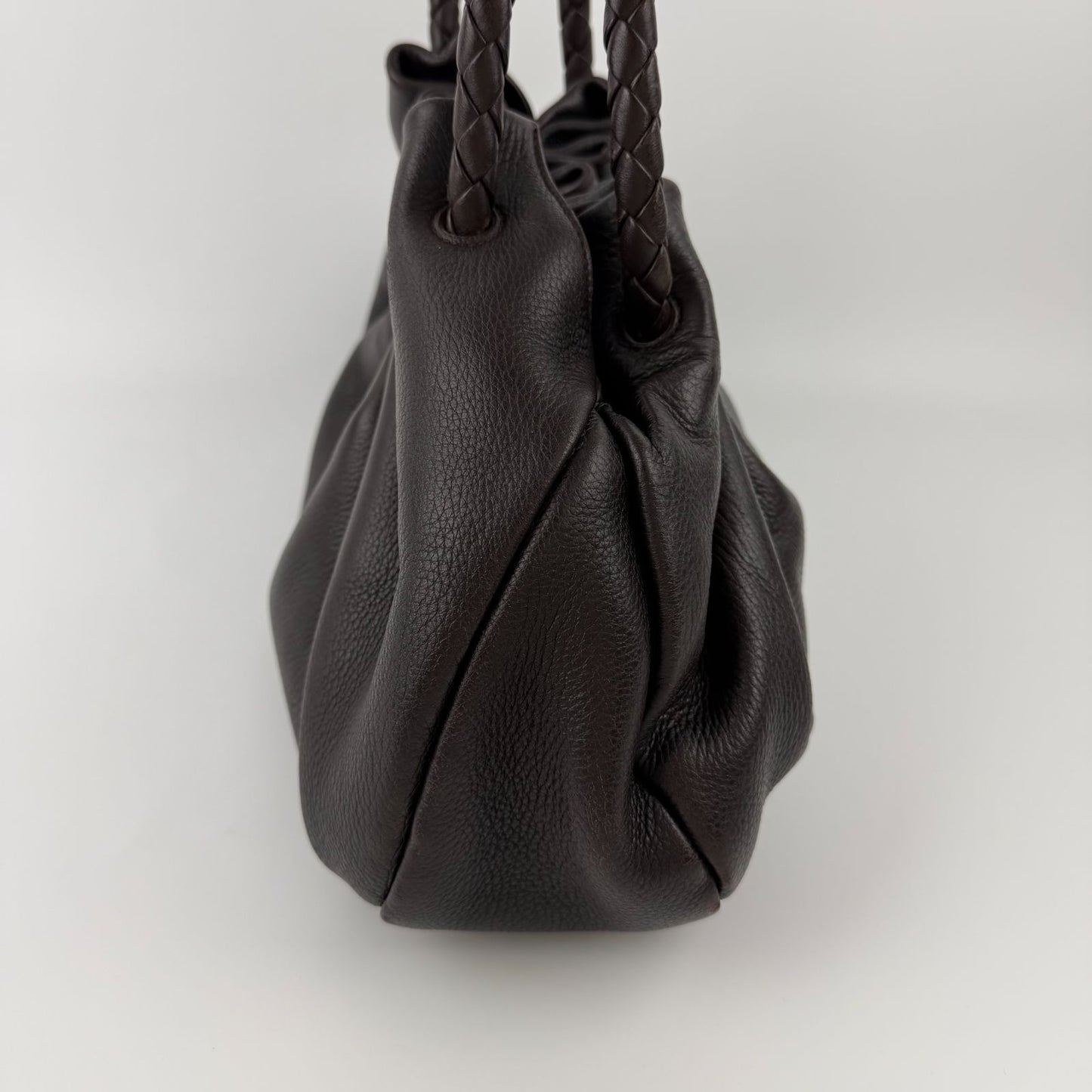 Bottega Veneta Intrecciato Shoulder Bag Leather Brown Vintage — view 6