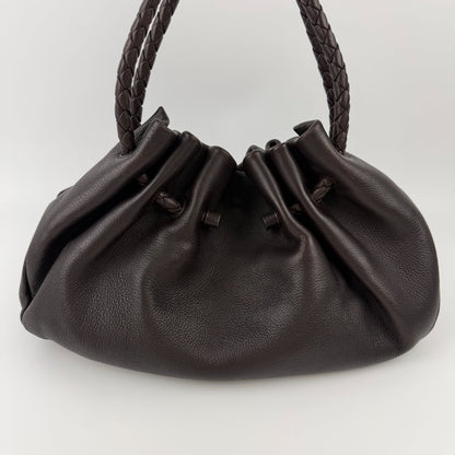 Bottega Veneta Intrecciato Shoulder Bag Leather Brown Vintage — view 5