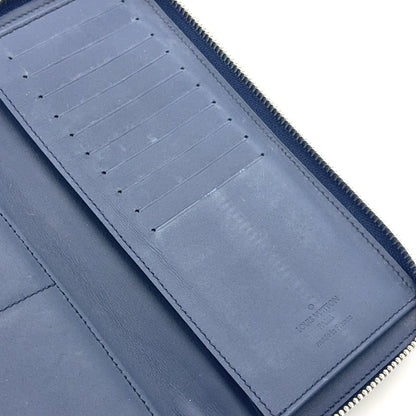Louis Vuitton LV Aerogram Leather Navy Wallet Silver — view 8