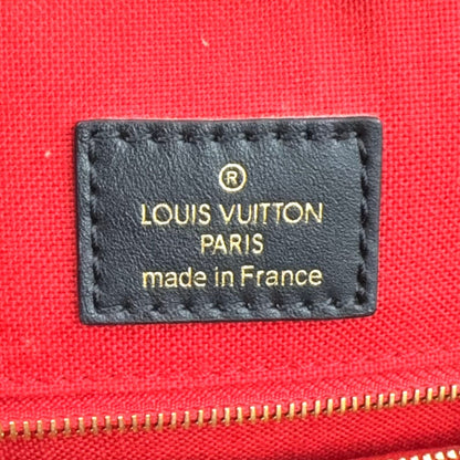 Louis Vuitton On The Go Monogram Giant Reverse Leather Brown Beige Handbag Gold — view 4