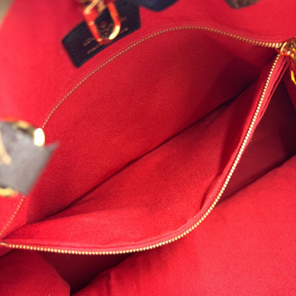Louis Vuitton On The Go Monogram Giant Reverse Leather Brown Beige Handbag Gold — view 5