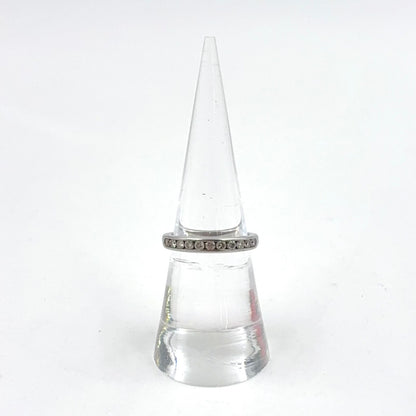 Tiffany & Co Channel Setting Half Circle Diamond Platinum Ring — view 5