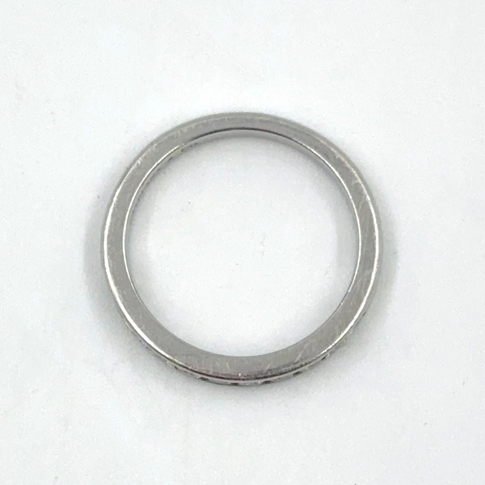 Tiffany & Co Channel Setting Half Circle Diamond Platinum Ring — view 3