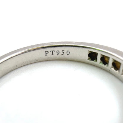 Tiffany & Co Channel Setting Half Circle Diamond Platinum Ring — view 9