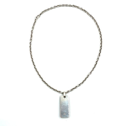 Gucci Ebony Logo Plate Silver Black Necklace — view 3