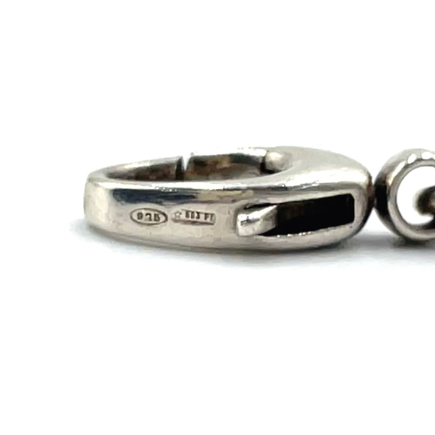 Gucci Ebony Logo Plate Silver Black Necklace — view 5