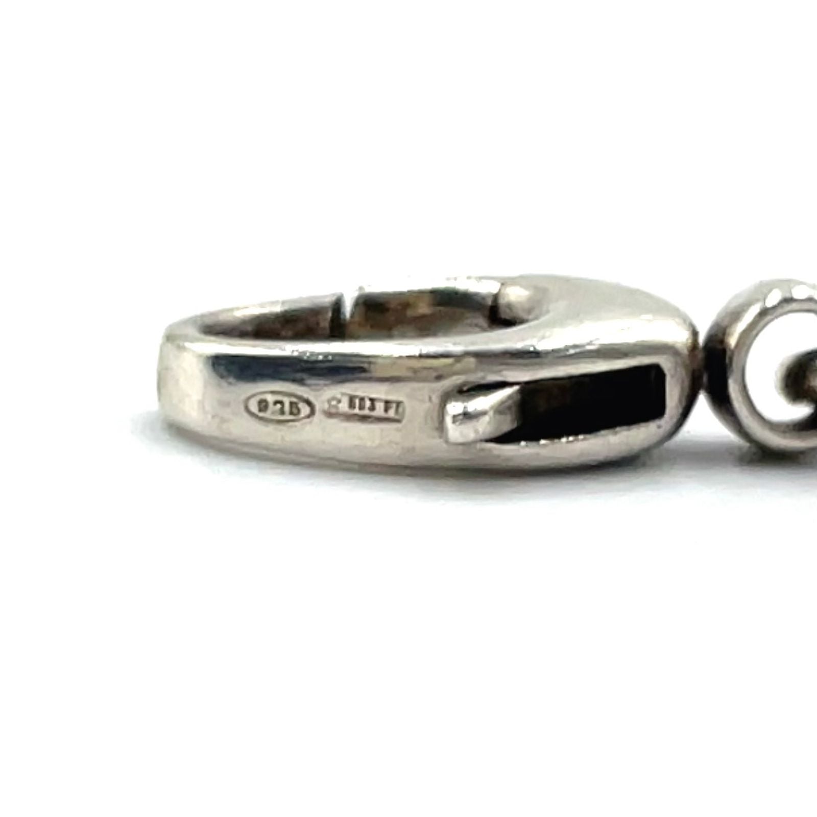 Gucci Ebony Logo Plate Silver Black Necklace — view 5