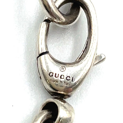 Gucci Ebony Logo Plate Silver Black Necklace — view 4