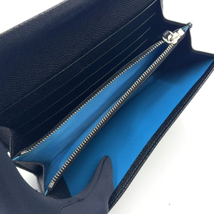 Bvlgari Circle Motif Leather Black Wallet Silver — view 3
