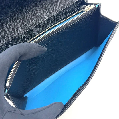 Bvlgari Circle Motif Leather Black Wallet Silver — view 9