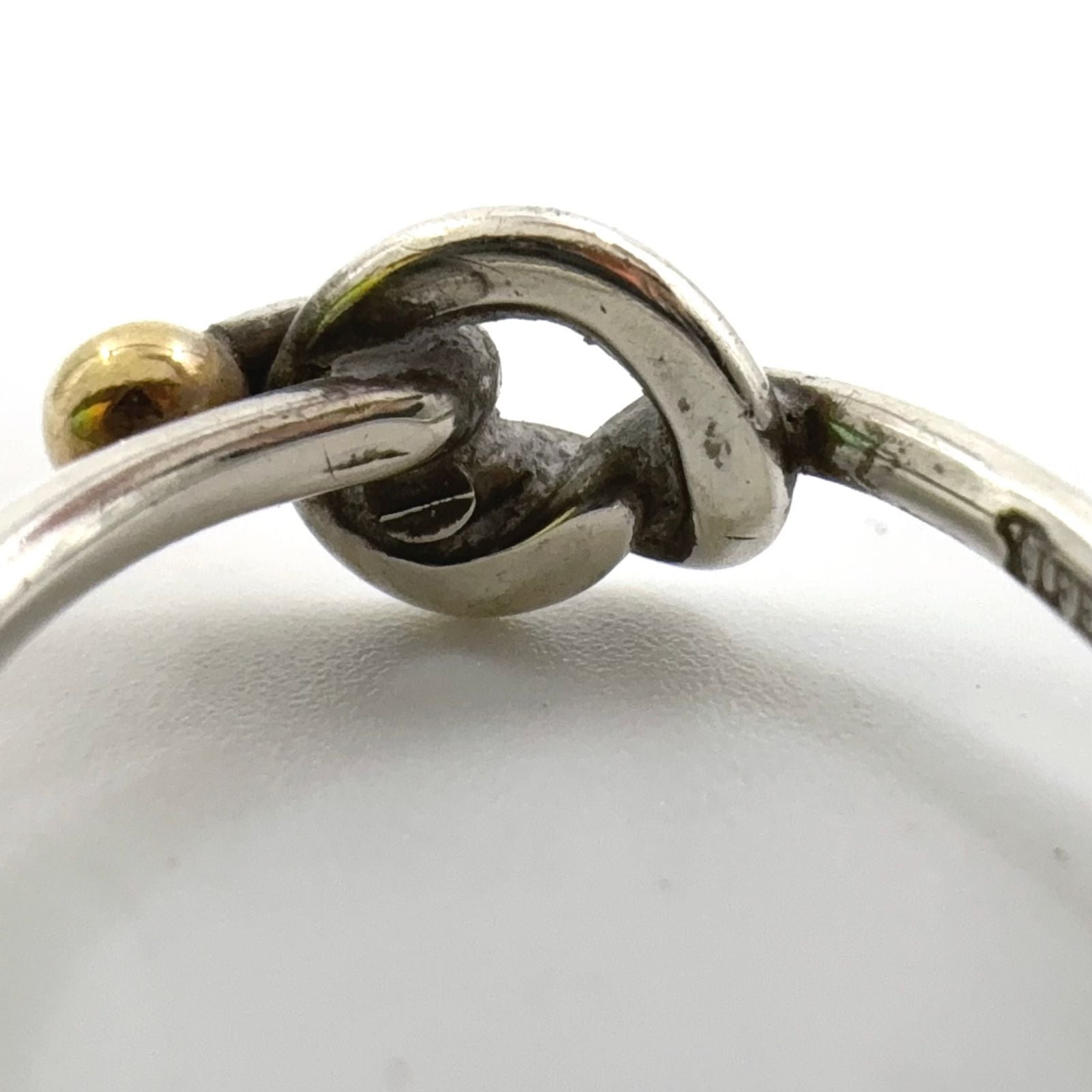 Tiffany & Co Love Knot Yellow Gold Silver Ring — view 7