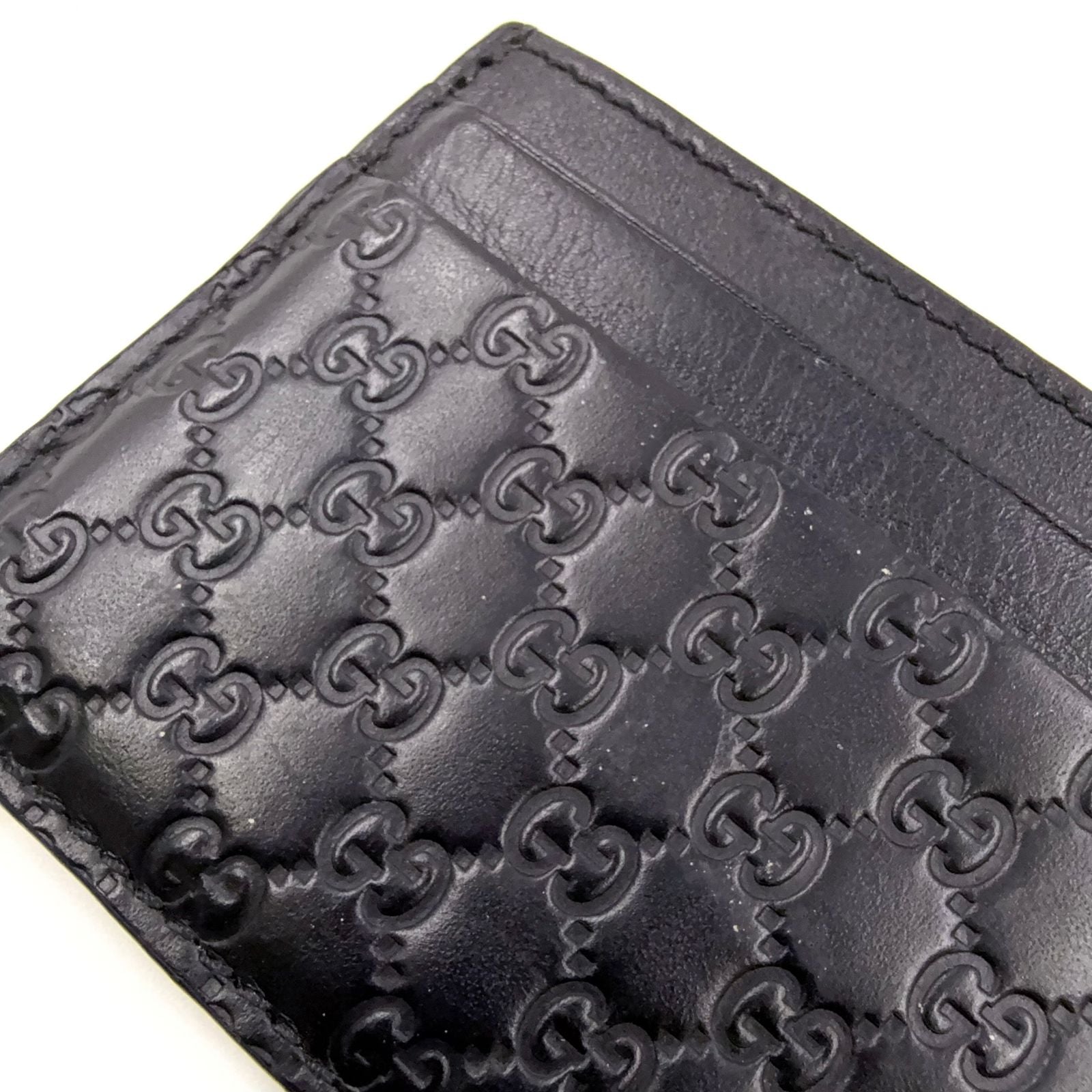 Gucci Micro Guccissima Leather Black Card Case — view 5