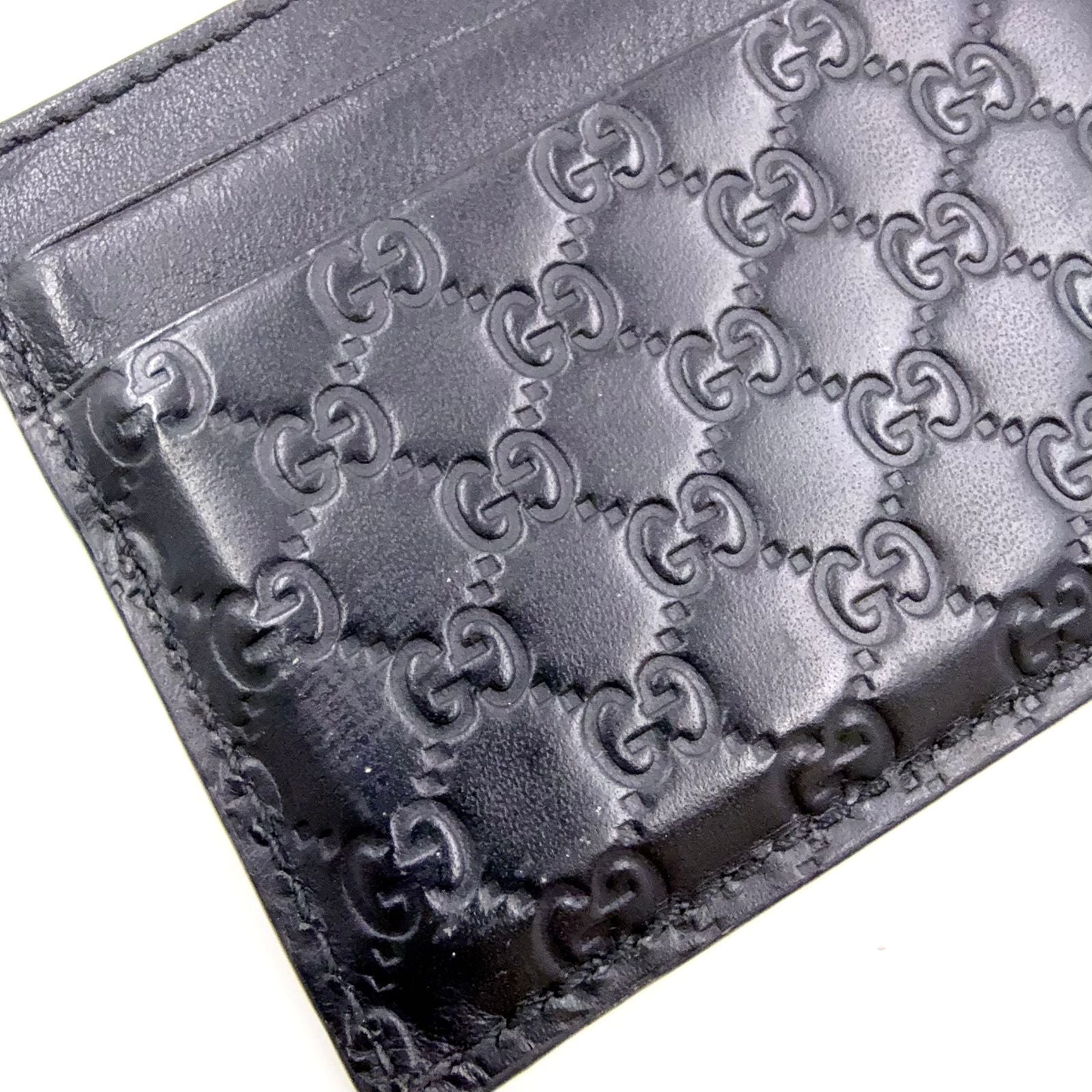 Gucci Micro Guccissima Leather Black Card Case — view 6