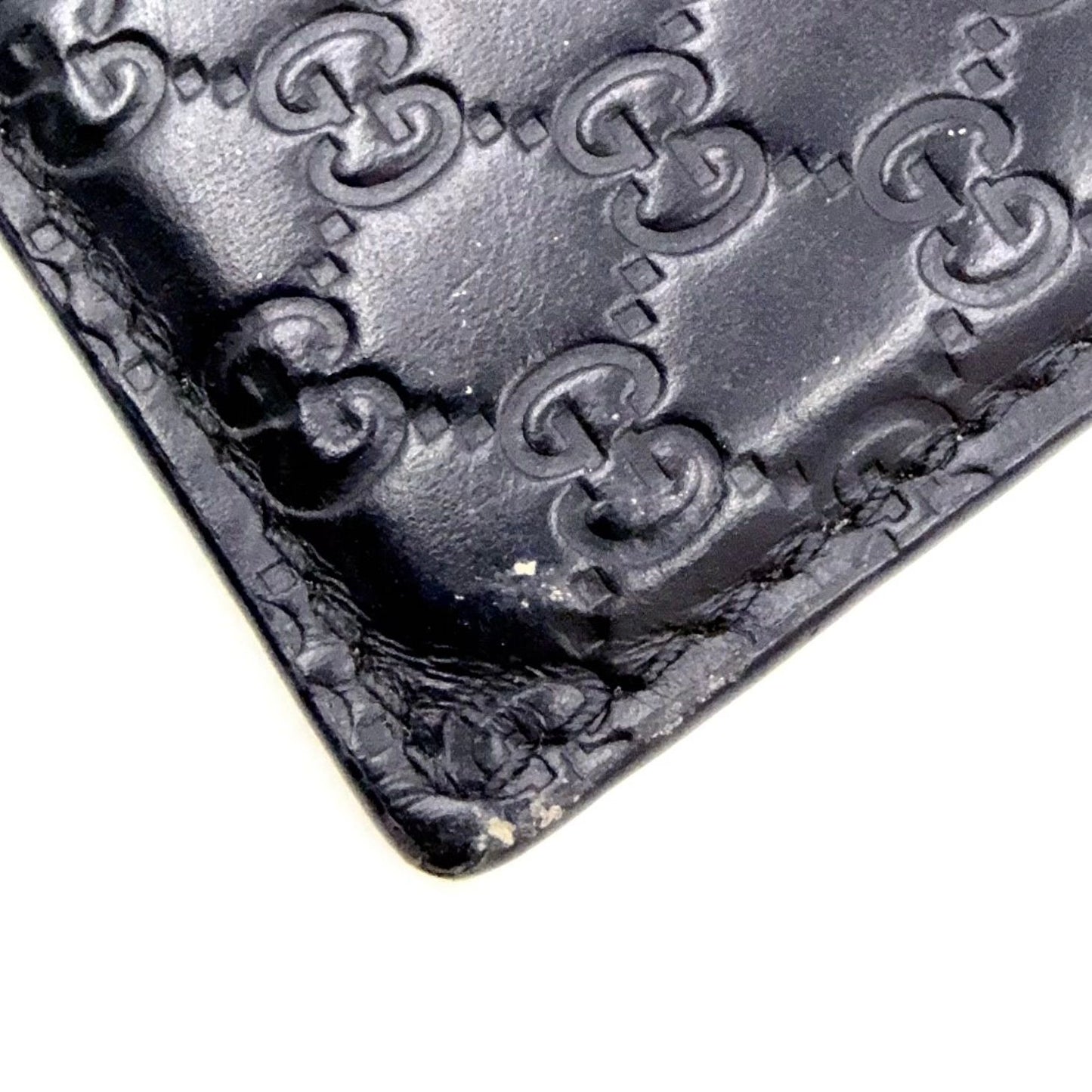 Gucci Micro Guccissima Leather Black Card Case — view 7