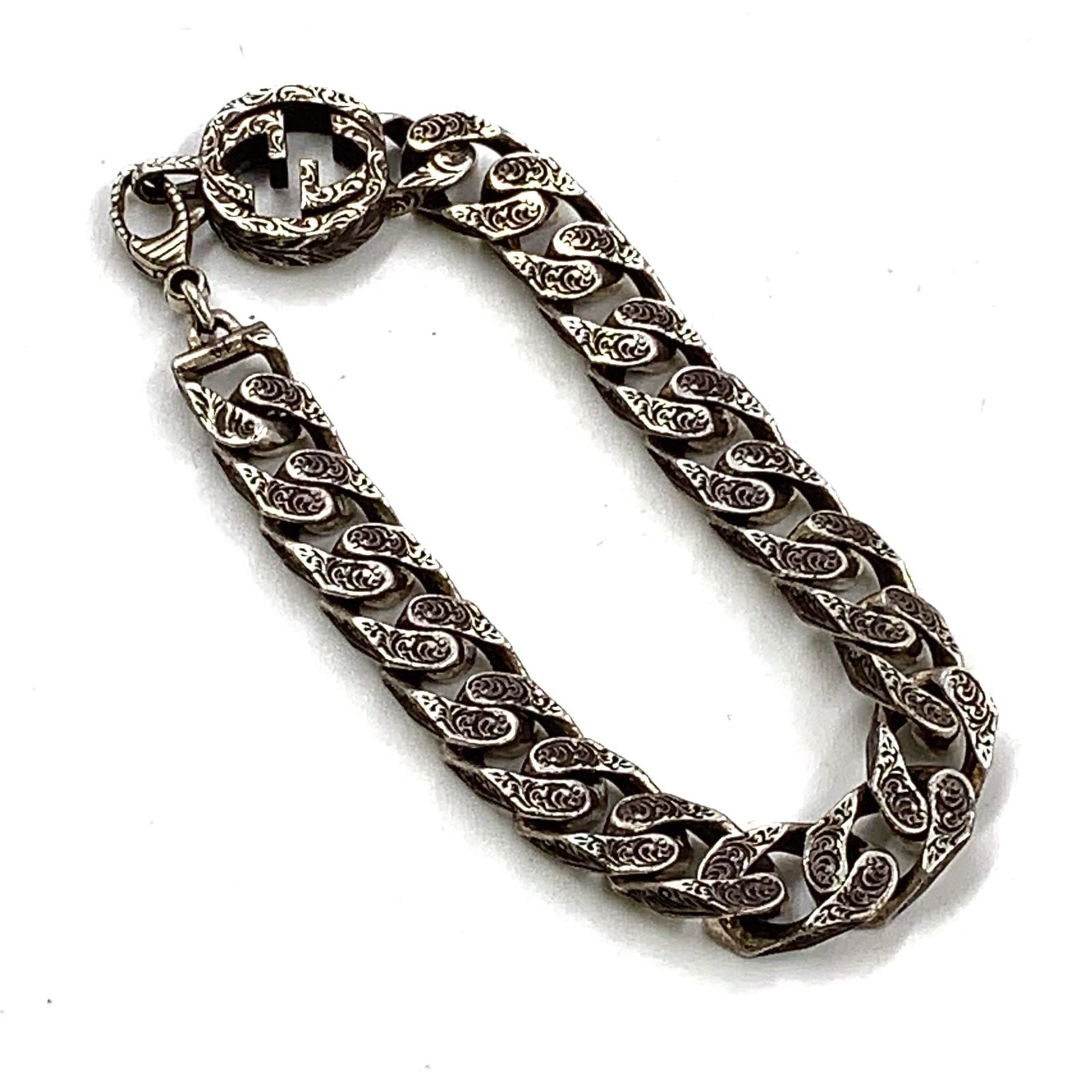 Gucci Interlocking Silver Bracelet — view 8