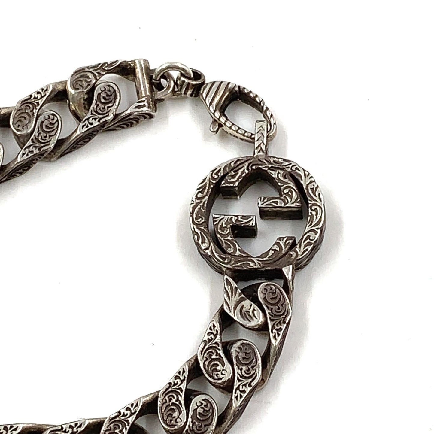 Gucci Interlocking Silver Bracelet — view 6