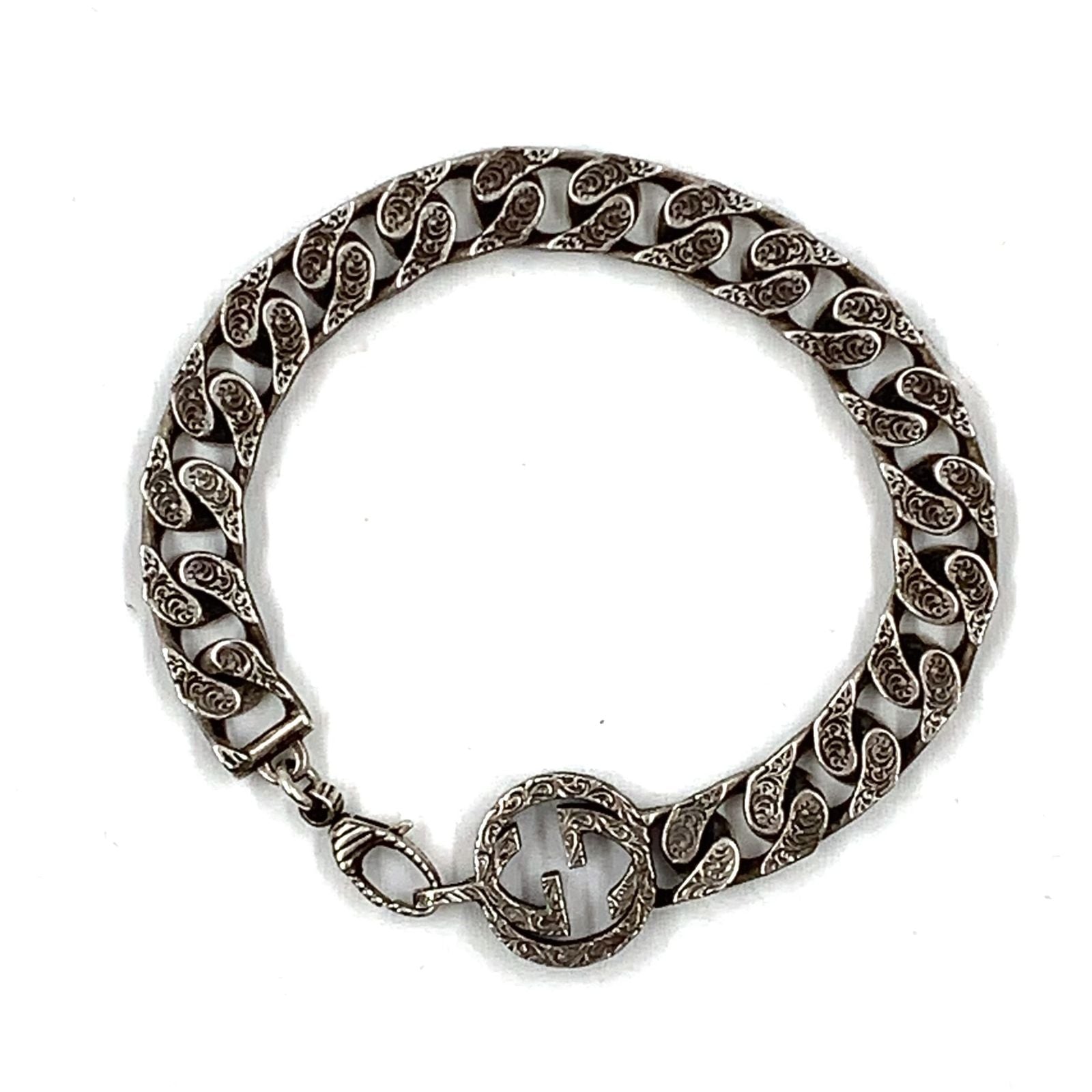 Gucci Interlocking Silver Bracelet — view 3