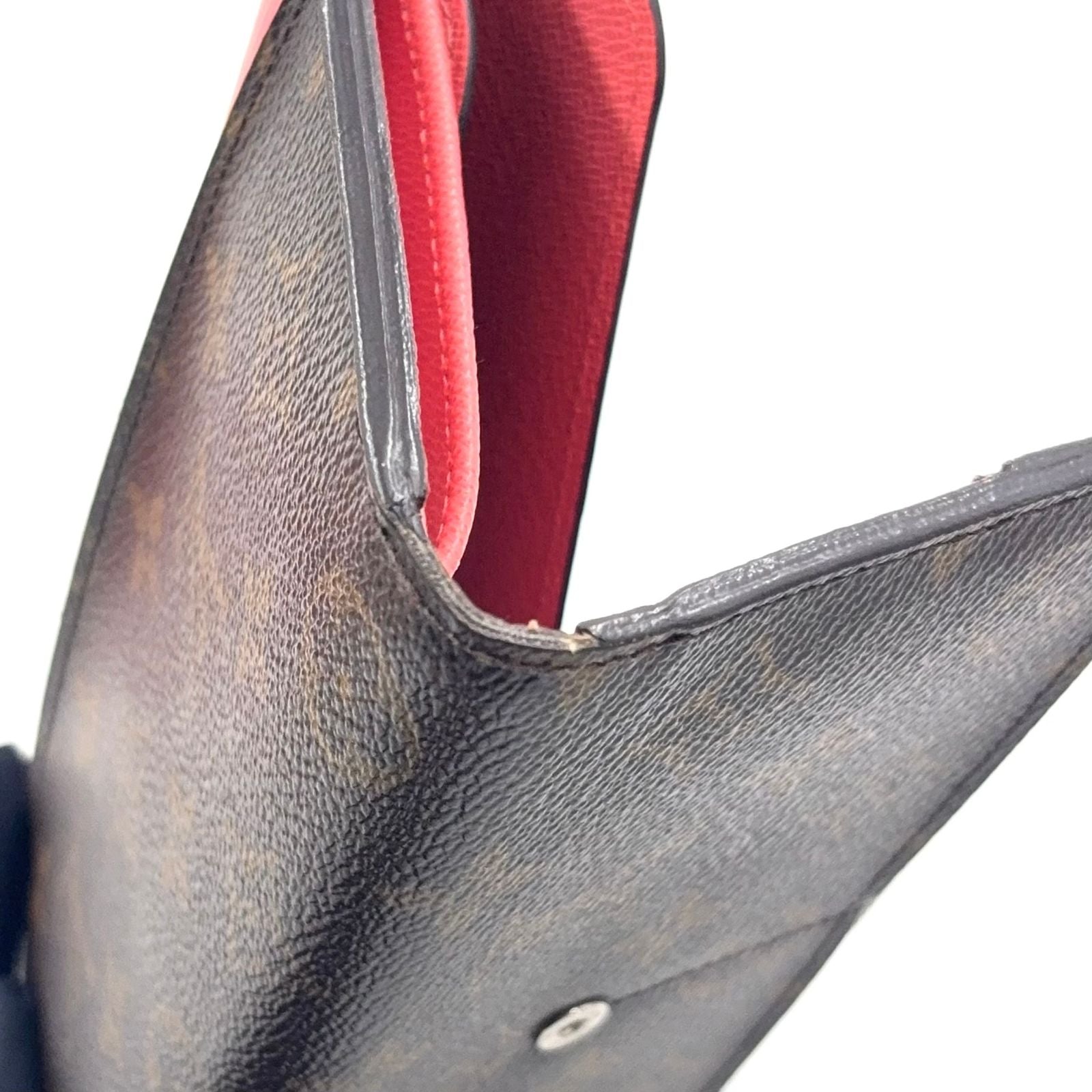 Louis Vuitton Portefeuille Marie Louron Leather Pink Brown Wallet Silver — view 8