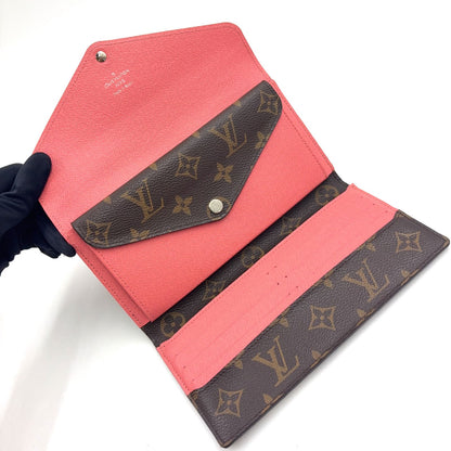 Louis Vuitton Portefeuille Marie Louron Leather Pink Brown Wallet Silver — view 3