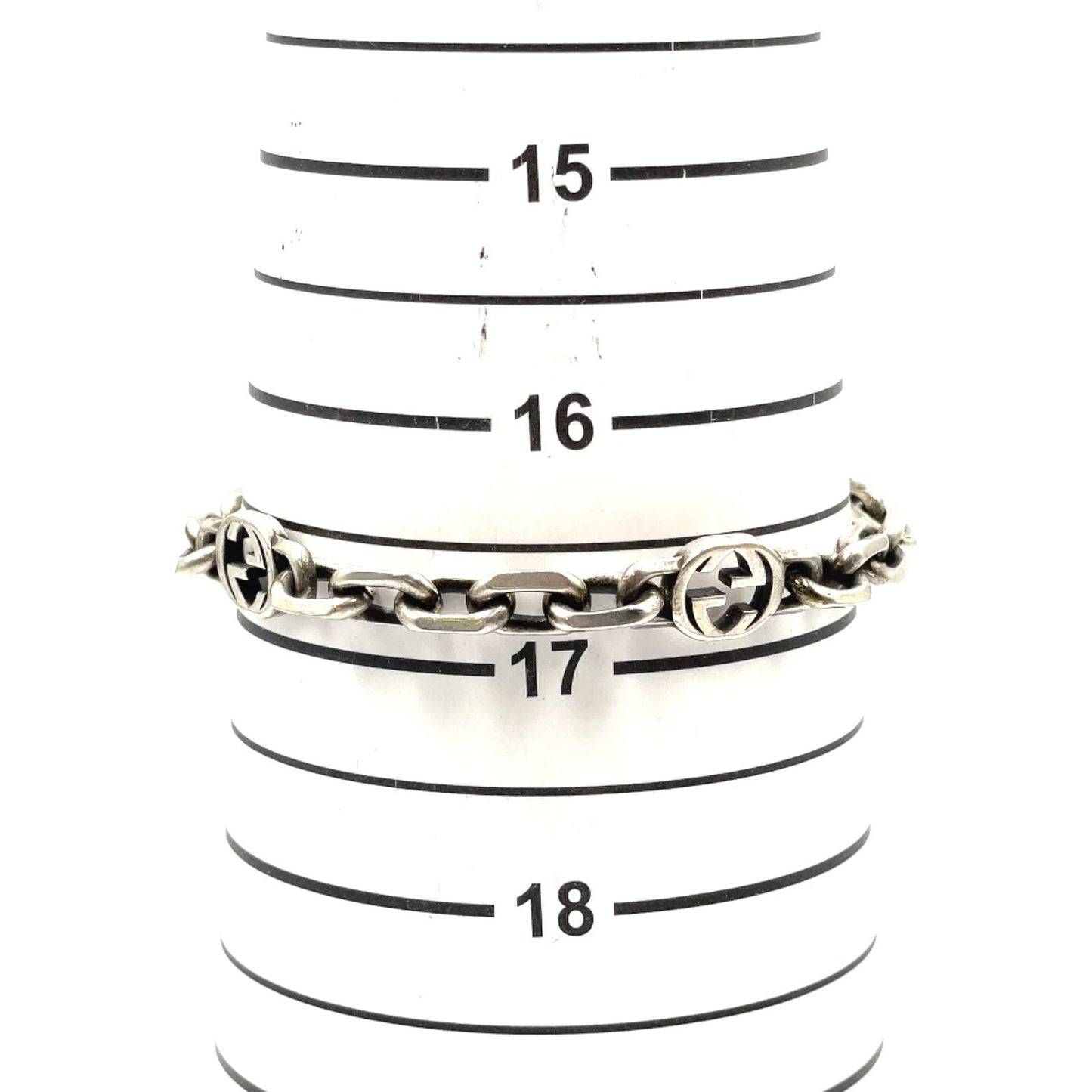 Gucci Interlocking Silver Chain Bracelet — view 8