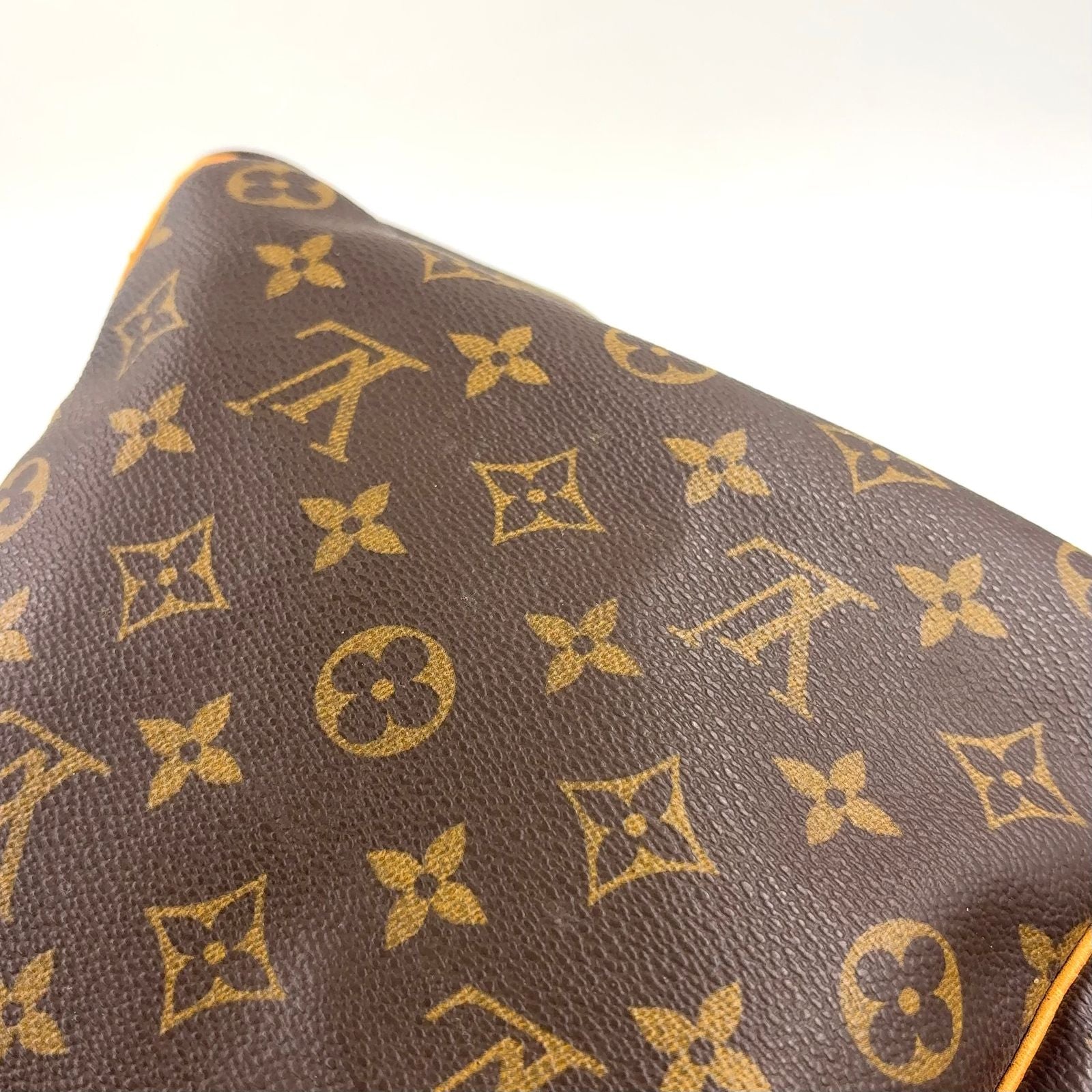 Louis Vuitton Keepall Bandouliere 45 Monogram Leather Brown Boston Bag Gold — view 6