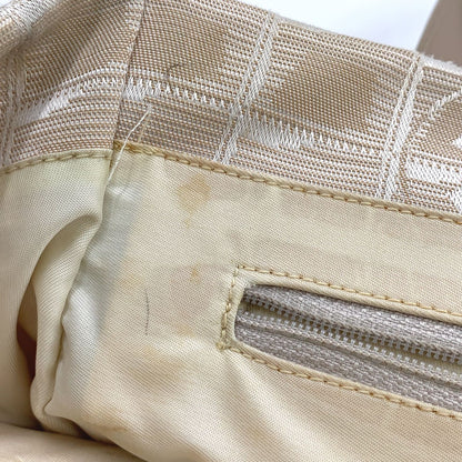 Chanel New Travel Line PM Leather Nylon Beige Tote Gold — view 5