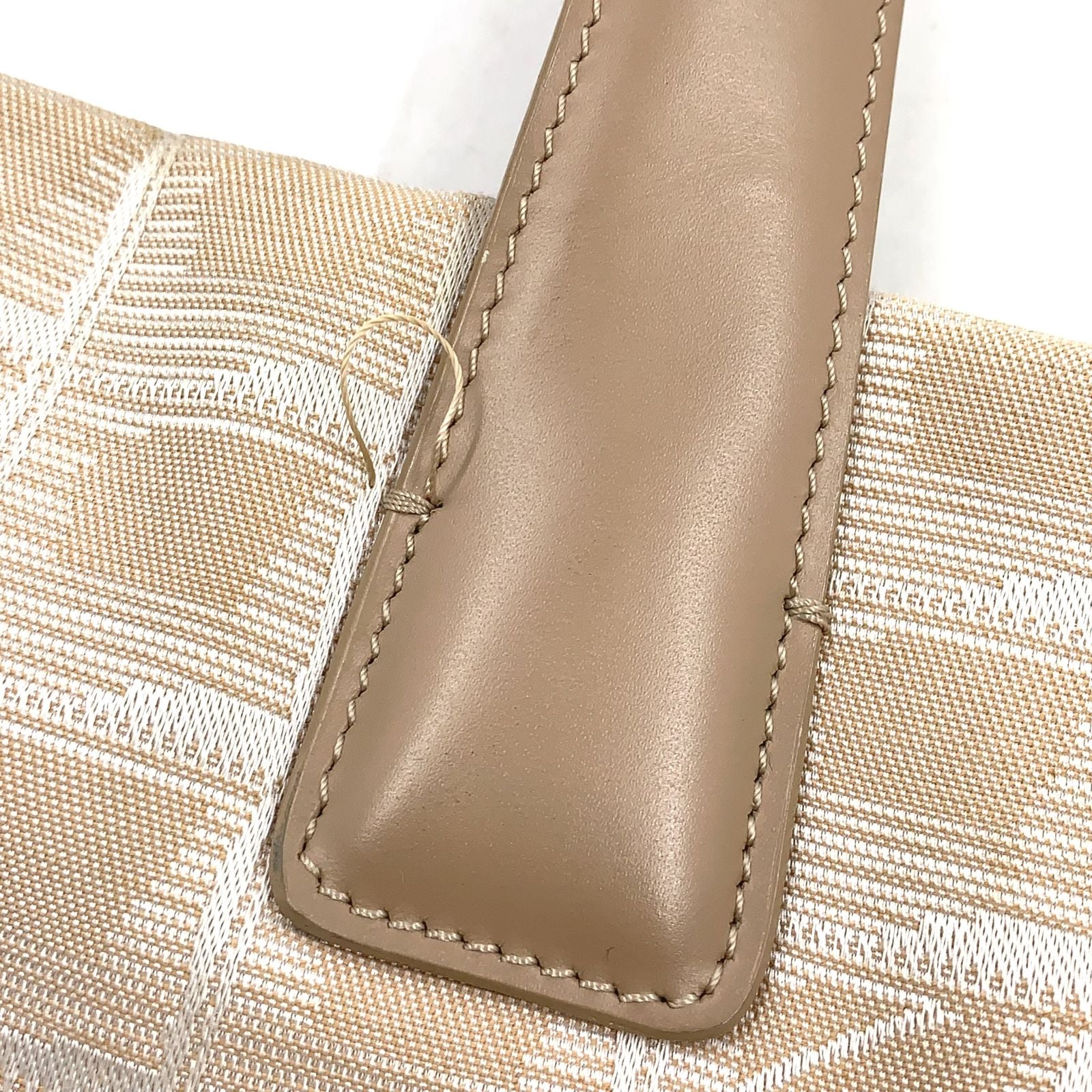 Chanel New Travel Line PM Leather Nylon Beige Tote Gold — view 9