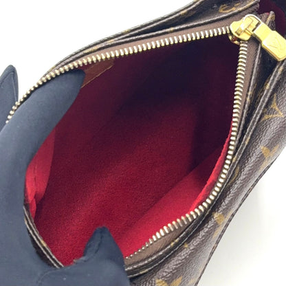Louis Vuitton PM Monogram Leather Brown Shoulder Bag Gold — view 3